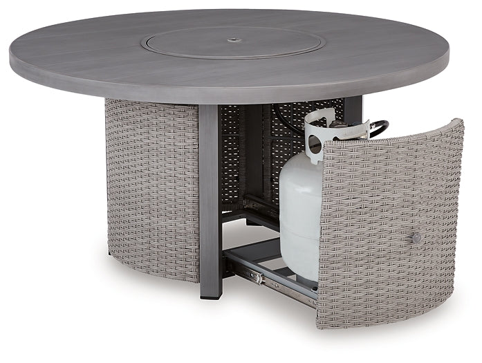 Half Moon Beach Round Fire Pit Table