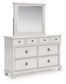 Rowlenstown King Poster Bed, Dresser, Mirror and Nightstand