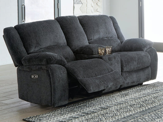 Draycoll DBL REC PWR Loveseat w/Console
