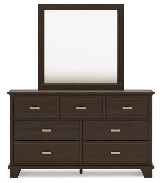 Covetown King Panel Bed, Dresser, Mirror, Chest and Nightstand