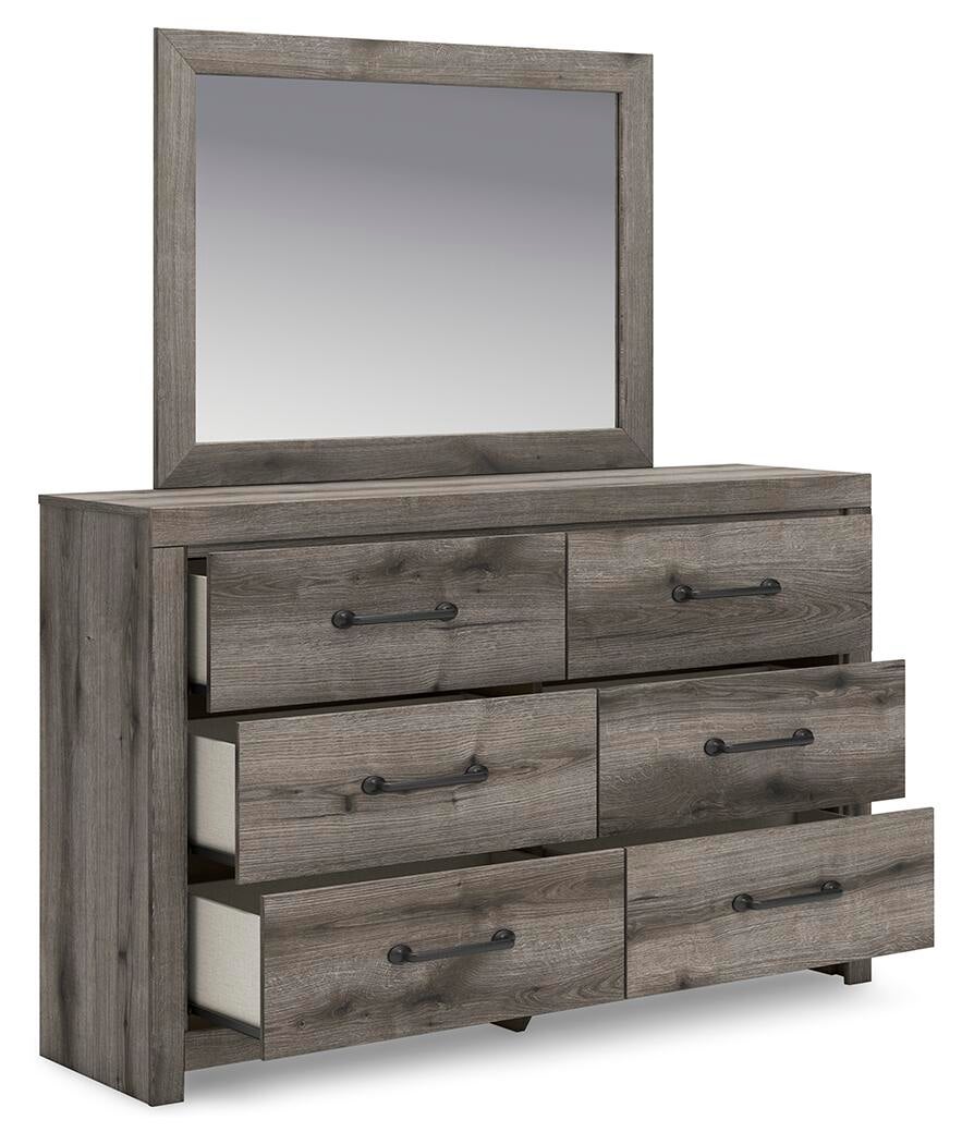 Urbanoore Full Panel Bed with Storage, Dresser, Mirror and Nightstand