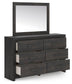 Delmorta Twin Panel Bed, Dresser, Mirror and Nightstand