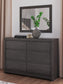 Parlayon King Panel Bed, Dresser, Mirror, Chest and Nightstand