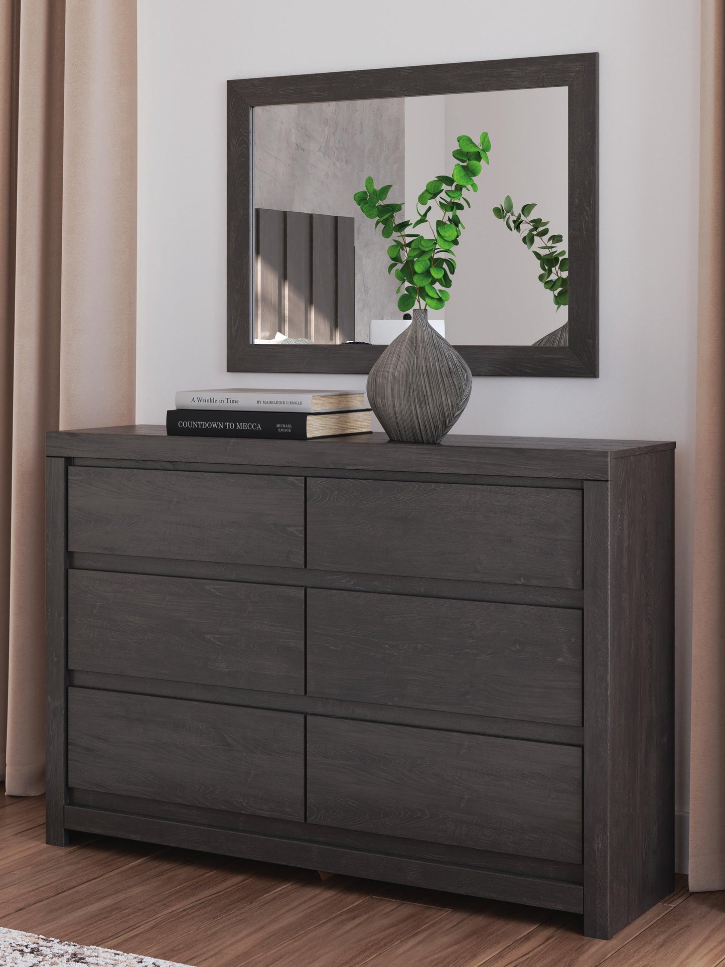 Parlayon King Panel Storage Bed, Dresser, Mirror and Nightstand