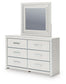 Birmonton Queen Upholstered Panel Bed, Dresser, Mirror, Chest and Nightstand