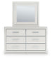 Birmonton Queen Upholstered Panel Platform Bed, Dresser, Mirror, Chest and Nightstand