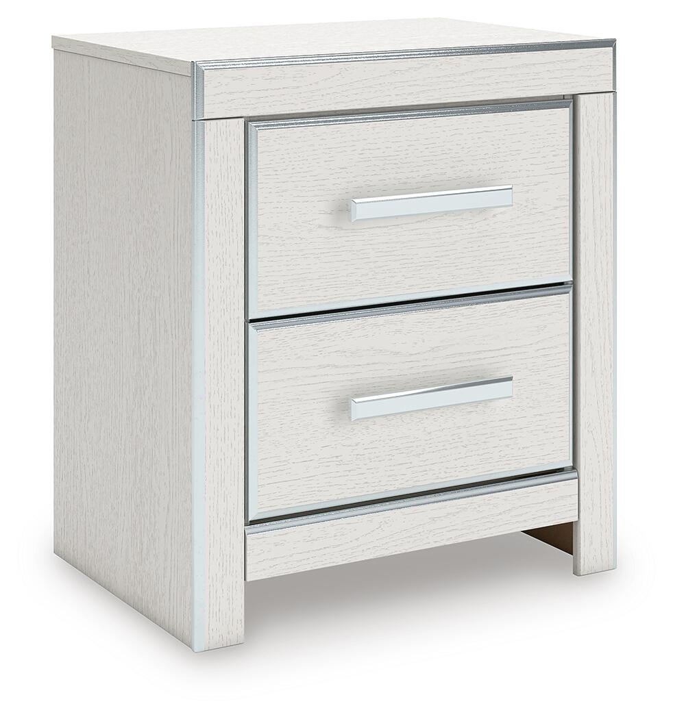 Birmonton Queen Upholstered Panel Platform Bed, Dresser, Mirror, Chest and Nightstand