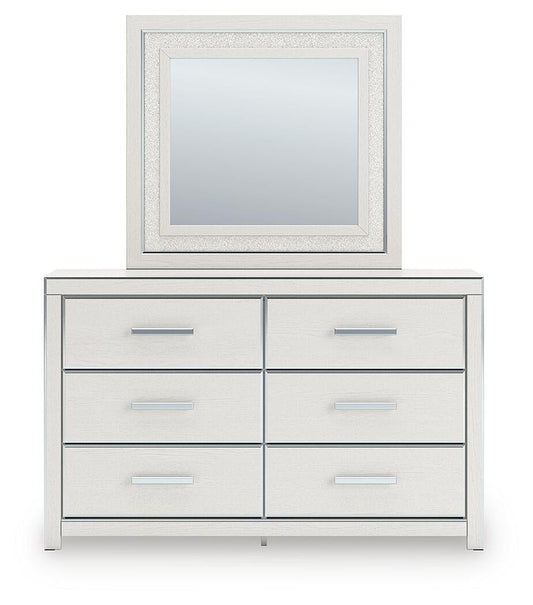 Birmonton King Upholstered Panel Platform Storage Bed, Dresser, Mirror, Chest and Nightstand