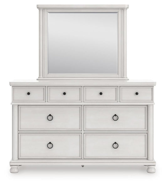 Chadworth California King Poster Bed, Dresser, Mirror and Nightstand