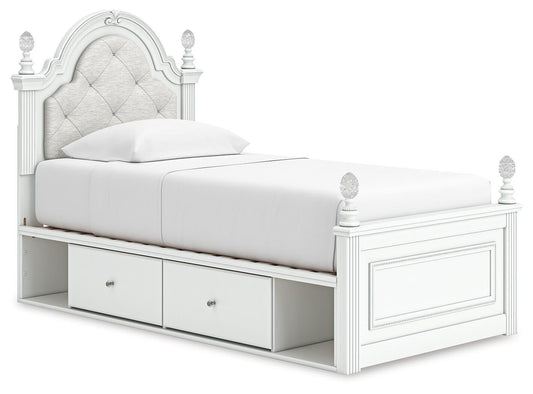Kozlani Twin Upholstered Panel Bed with Storage