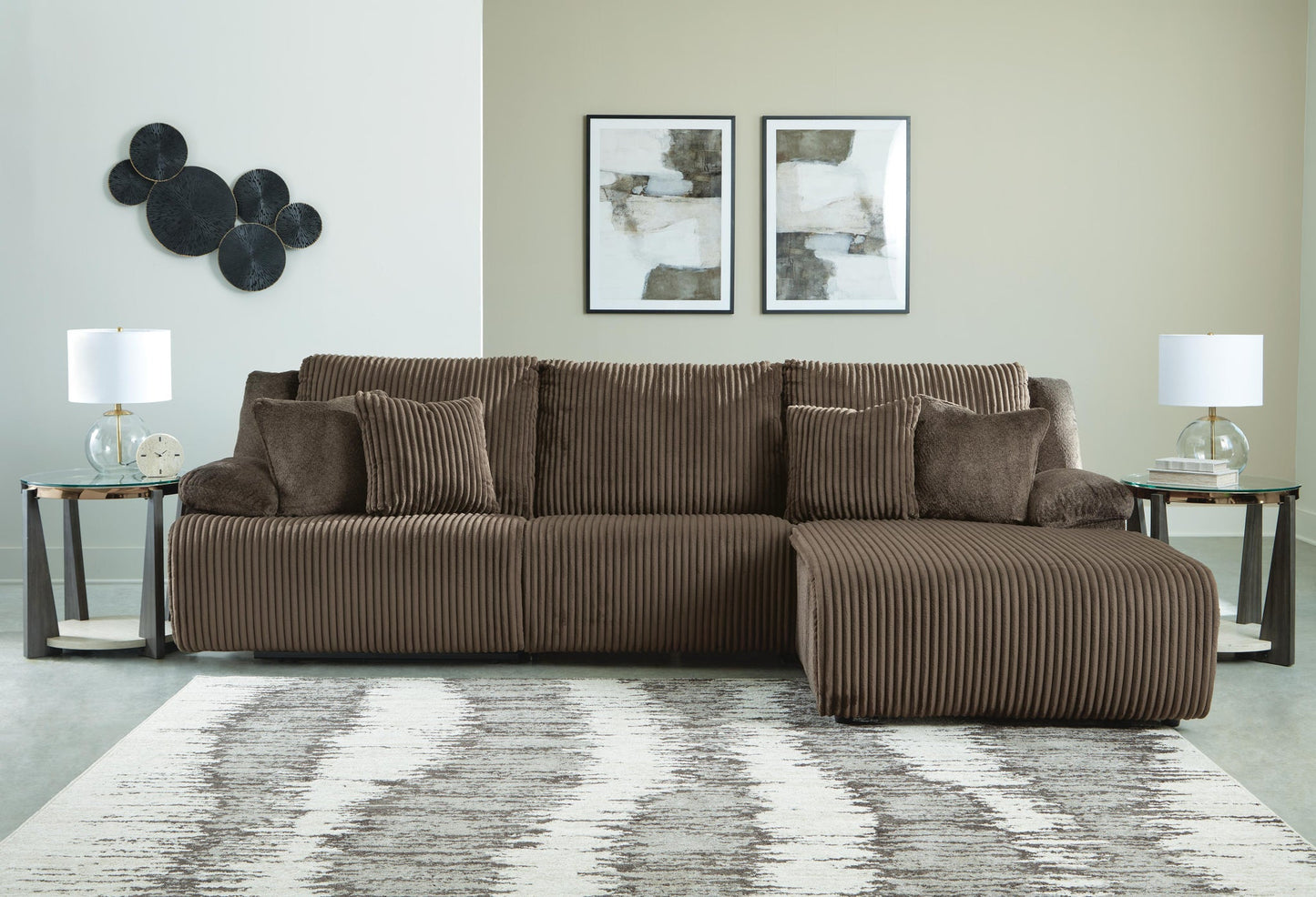 Top Tier 3-Piece Reclining Sectional Sofa Chaise