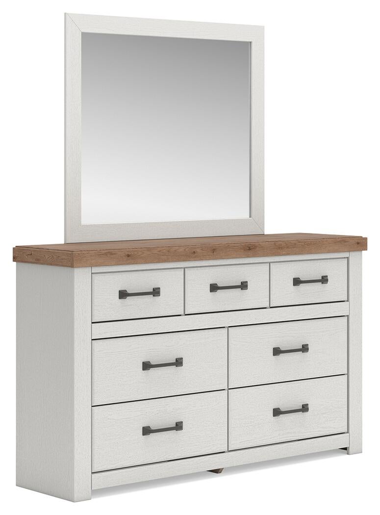 Savonport Queen Panel Storage Bed, Dresser and Mirror