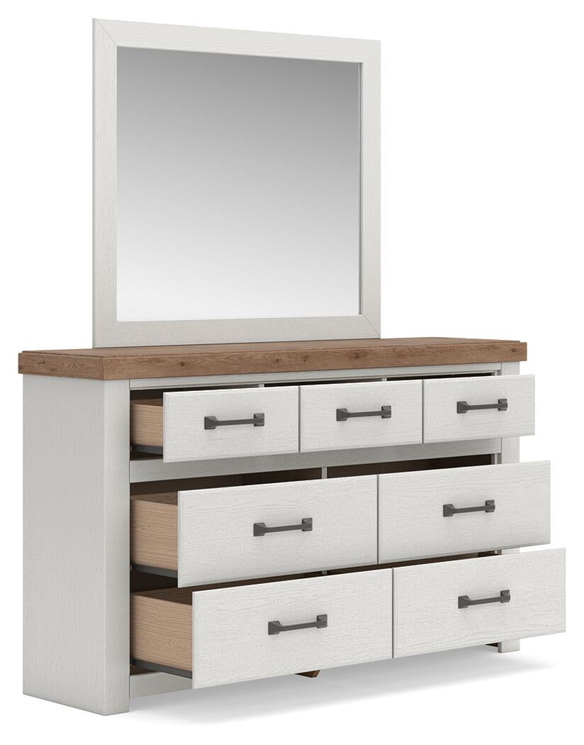 Savonport Queen Panel Storage Bed, Dresser and Mirror