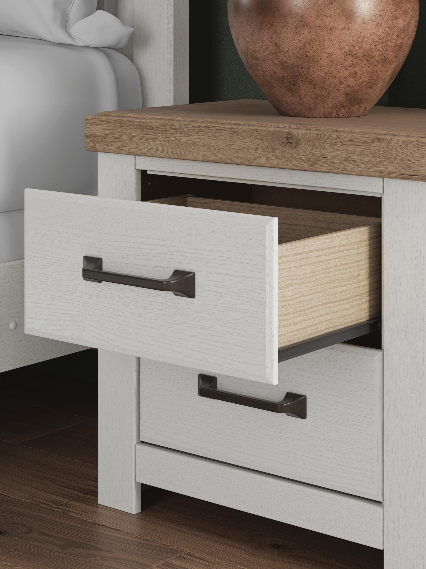 Savonport Twin Panel Bed, Dresser, Mirror, Chest and Nightstand