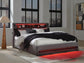 Finigale King Upholstered Bed with Wireless Audio