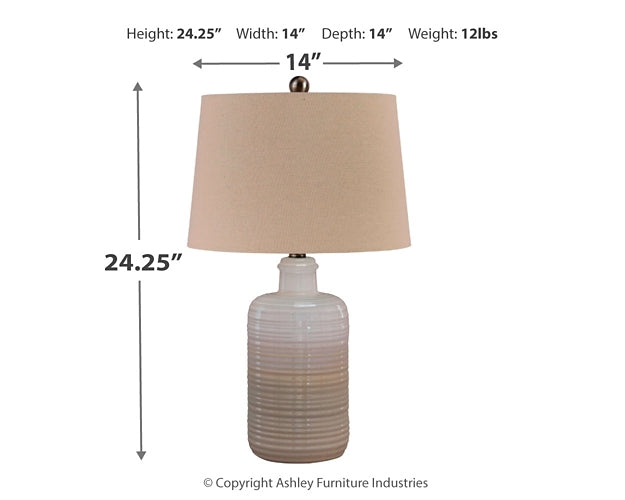 Marnina Ceramic Table Lamp (2/CN)