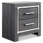 Lodanna Queen Panel Bed with 2 Storage Drawers with Mirrored Dresser, Chest and Nightstand